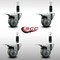 Service Caster 3'' SS Gray Poly Swivel 1-1/8'' Expanding Stem Caster Set Total Lock Brake, 4PK SCC-SSEXTTL20S314-PPUB-118-4 - alternate 2